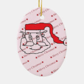 Santa Claus Keramikornament (Hinten)