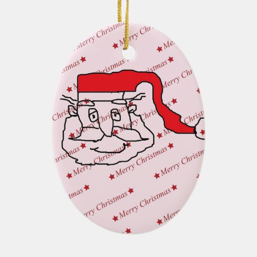 Santa Claus Keramikornament (Hinten)