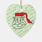Santa Claus Keramikornament (Rechts)