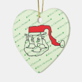 Santa Claus Keramikornament (Links)