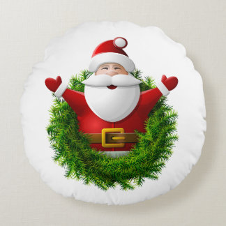 Santa-Claus-Kissenbezug Rundes Kissen