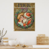 Santa Claus Kissing Momma 1905 Poster (Küche)