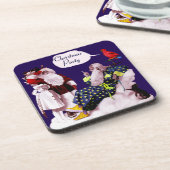 SANTA CLAUS, KLEINE ANGEL & MERLIN Weihnachtsgebäc Getränkeuntersetzer (Linke Seite)