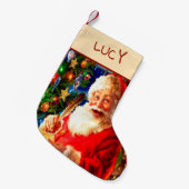 Santa Claus Kleiner Weihnachtsstrumpf (Vorderansicht (hängend))