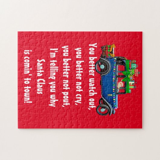 Santa Claus kommt in die Stadt Puzzle Kids Game (Horizontal)