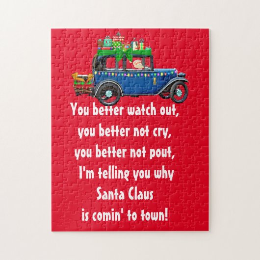 Santa Claus kommt in die Stadt Puzzle Kids Game (Vertikal)