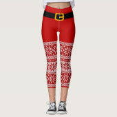 Santa Claus Kostume Weihnachten Leggings (Vorderseite)