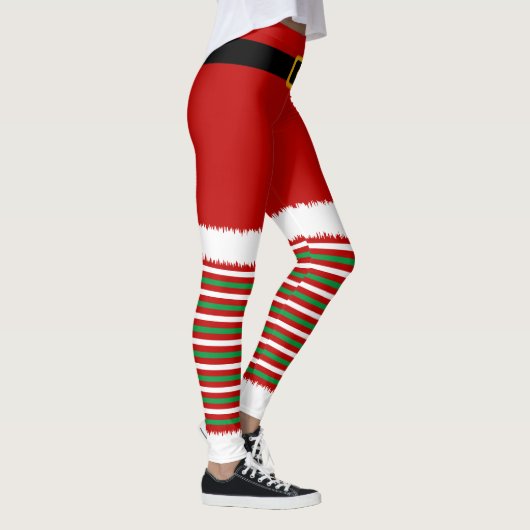 Santa Claus Kostume Weihnachten Leggings (Rechts)