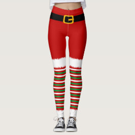 Santa Claus Kostume Weihnachten Leggings