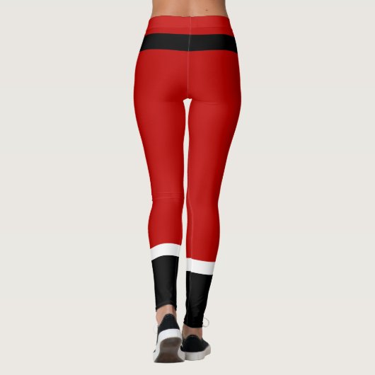 Santa Claus Kostume Weihnachten Leggings (Rückseite)