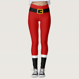 Santa Claus Kostume Weihnachten Leggings