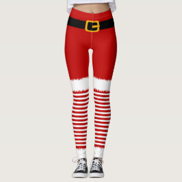 Santa Claus Kostume Weihnachten Leggings