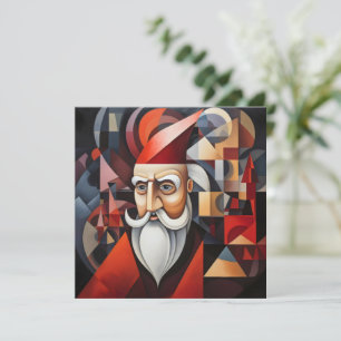 Santa Claus Kubismus Feiertagskarte