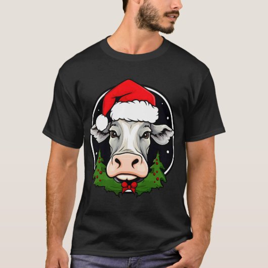 Santa Claus Kuh T-Shirt (Vorderseite)