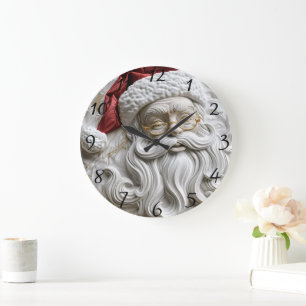 Santa Claus Kunst Große Wanduhr