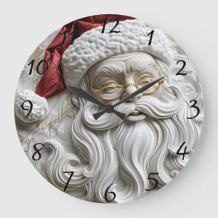 Santa Claus Kunst Große Wanduhr