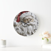 Santa Claus Kunst Große Wanduhr (Zuhause)