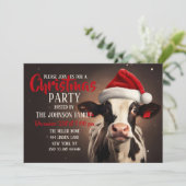 Santa Claus Kuw Weihnachten Einladung (Stehend Vorderseite)