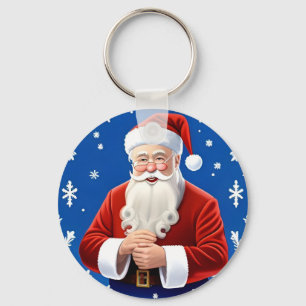 Santa Claus lächelnd Schlüsselanhänger