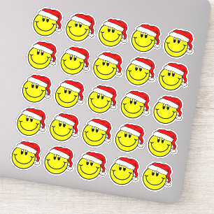 Santa Claus lächelt Gesicht Emoji Stickers Aufkleber