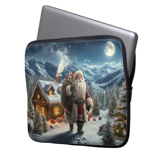 Santa Claus Laptopschutzhülle (Vorderseite Links)