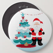 Santa Claus Large Button (Vorne & Hinten)