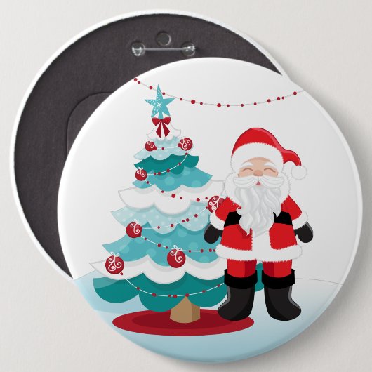 Santa Claus Large Button (Vorne & Hinten)