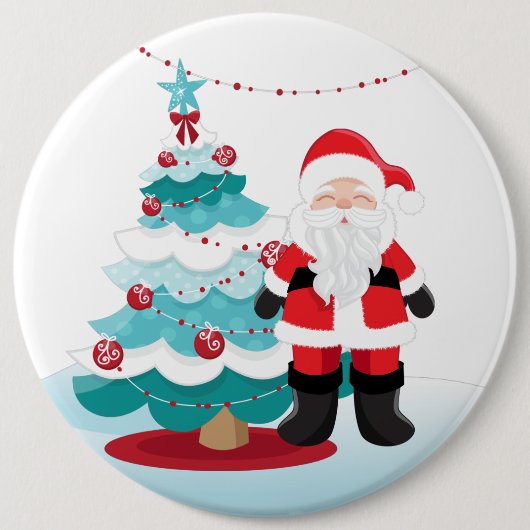 Santa Claus Large Button (Vorderseite)