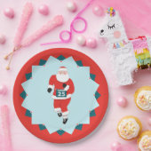 Santa Claus Läufer Pappteller (Party)