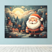 Santa Claus Leinwanddruck (Insitu (Holzboden))