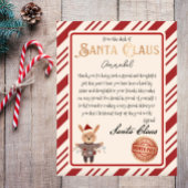Santa Claus Letter Niedlich Rentier druckbar