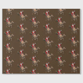 Santa Claus Lieben auf Kameltour Geschenkpapier (Flach)