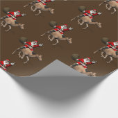 Santa Claus Lieben auf Kameltour Geschenkpapier (Ecke)