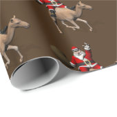 Santa Claus Lieben auf Kameltour Geschenkpapier (Rolleneckpunkt)