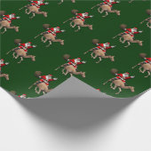 Santa Claus Lieben auf Kameltour Geschenkpapier (Ecke)