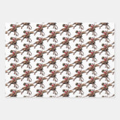 Santa Claus Lieben Dinosaurier Geschenkpapier Set (Vorderseite 3)