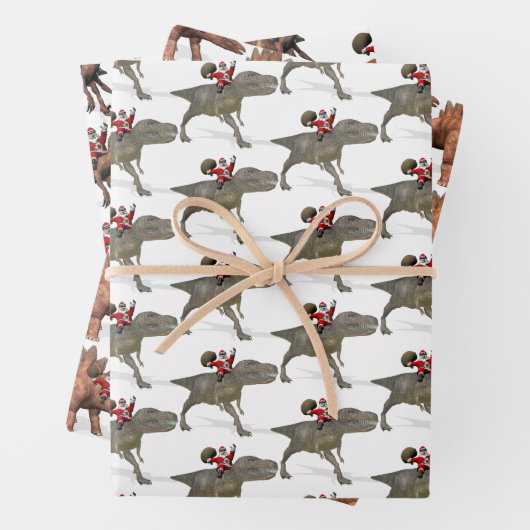 Santa Claus Lieben Dinosaurier Geschenkpapier Set (Beispiel)