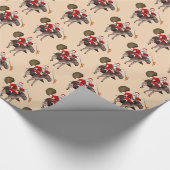 Santa Claus Lieben Donkeys Geschenkpapier (Ecke)