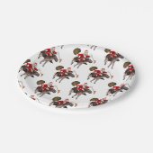 Santa Claus Lieben Donkeys Pappteller (Schrägansicht)