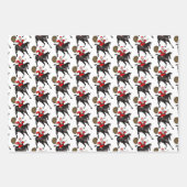 Santa Claus Lieben Pferde Geschenkpapier Set (Vorderseite 3)