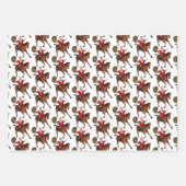 Santa Claus Lieben Pferde Geschenkpapier Set (Vorderseite 2)