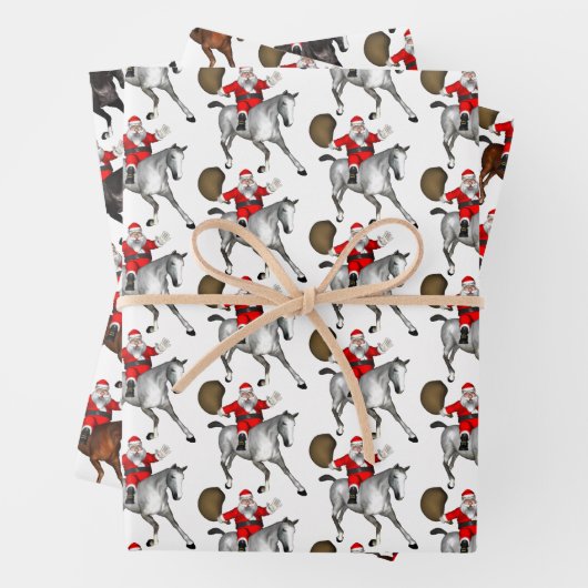 Santa Claus Lieben Pferde Geschenkpapier Set (Beispiel)