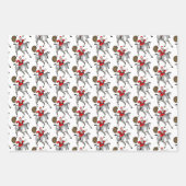 Santa Claus Lieben Pferde Geschenkpapier Set (Vorderseite)