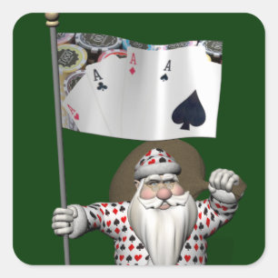 Santa Claus Lieben Poker spielen Aufkleber