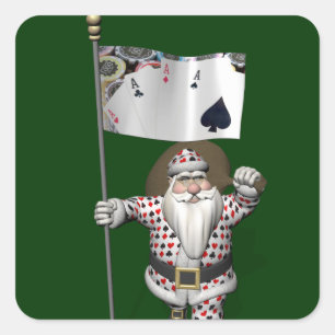 Santa Claus Lieben Poker spielen Aufkleber