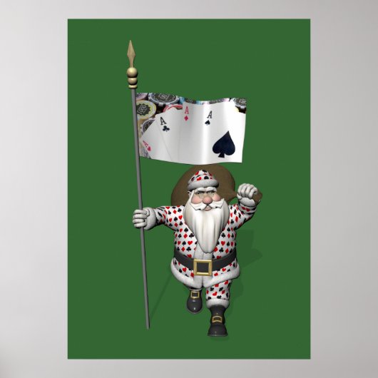 Santa Claus Lieben Poker spielen Poster (Vorne)