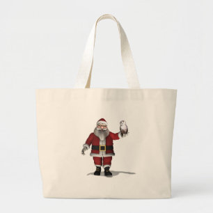 Santa Claus Lieben Snowy Owl Jumbo Stoffbeutel