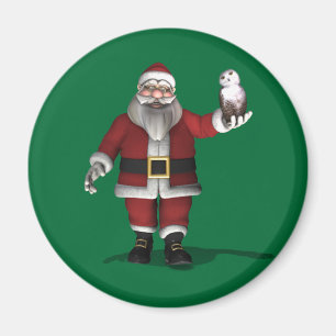 Santa Claus Lieben Snowy Owl Magnet