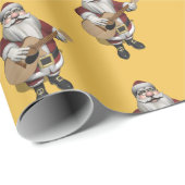 Santa Claus Lieben spielen akustisch Gitarre Geschenkpapier (Rolleneckpunkt)