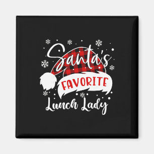 Santa Claus Lieblings-Mittagessen-Dame Hut Flanell Magnet